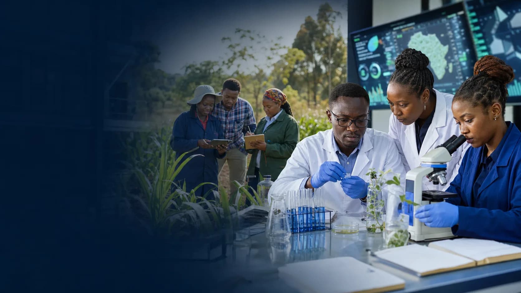 Researchers, students, and community partners supported by research giving